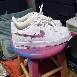 Nike Air Force 1 GS White/Pink Glaze Women's Size 8